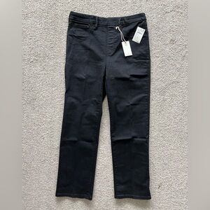 NWT Good American Pull On Straight Black Jean Size XL (May Best Fit Size Large)